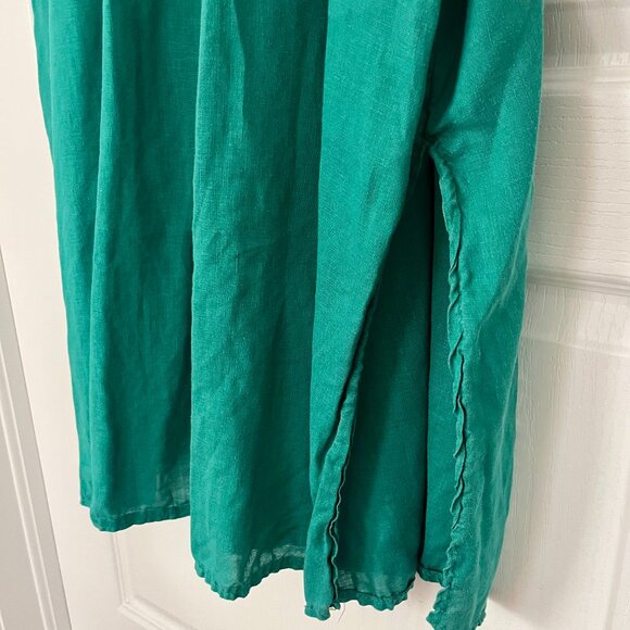 Allegra Masetti Firenze Sleeveless 100% Linen Dress with Eyelet Detail - Picture 12 of 13